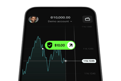 Trading chart next to a broker verification checklist with company and legal details